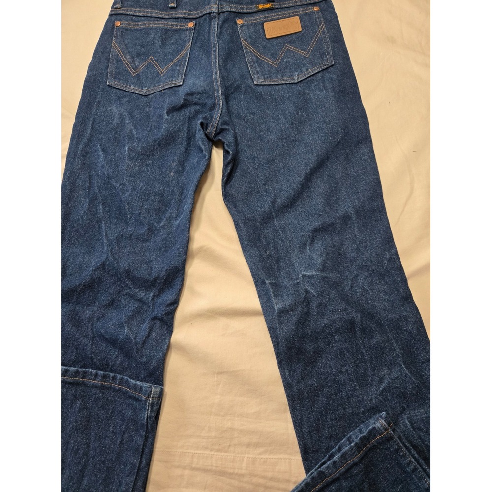 Wrangler 936PWD Cowboy Cut Slim Fit Jeans Mens 31x36 Dark Wash Indigo Denim - Picture 3 of 8